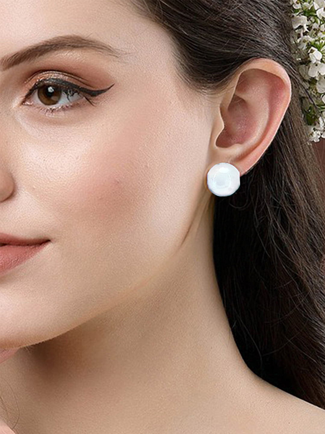 White Chunky Doom Earrings