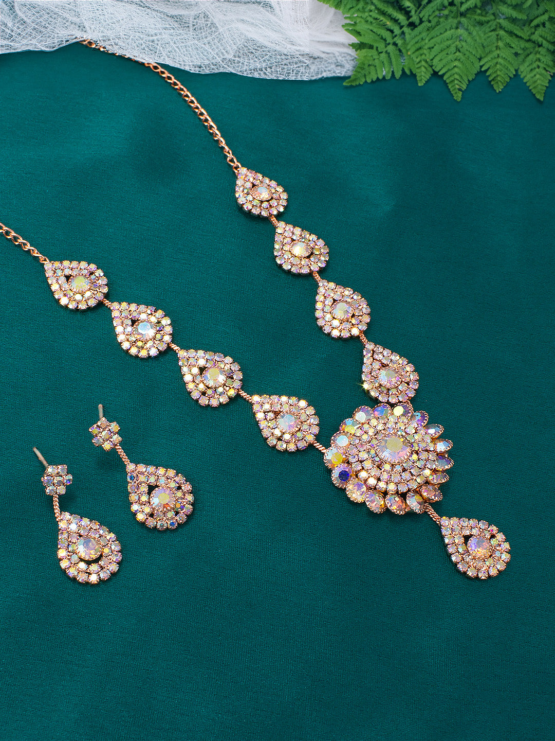 Floral Teardrop Jewellery Set
