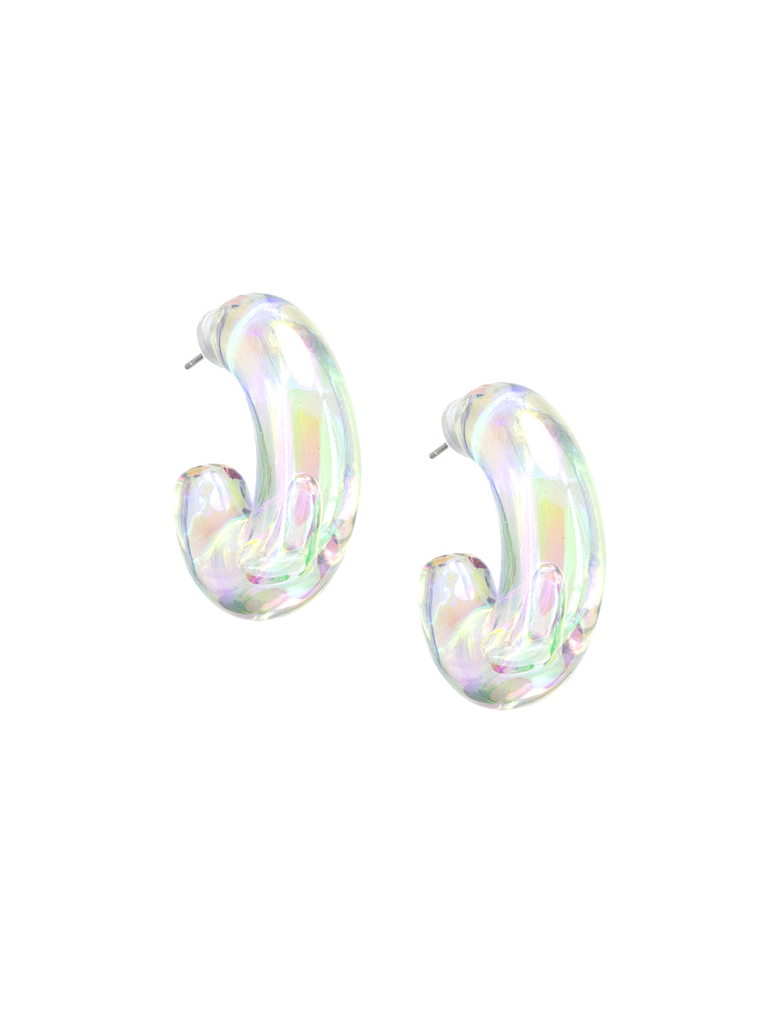 Holographic Half Hoop Earrings
