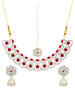 Red Floral Jewellery Set