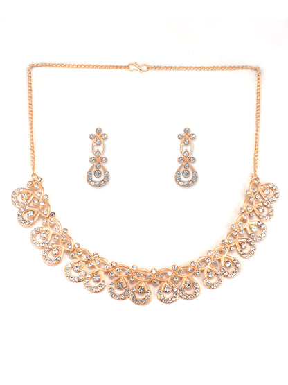 Gold Plated CZ Jewellery Set