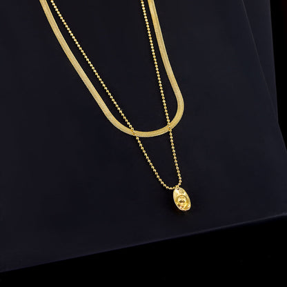 Double Layered Trendy Boat Chain Necklace
