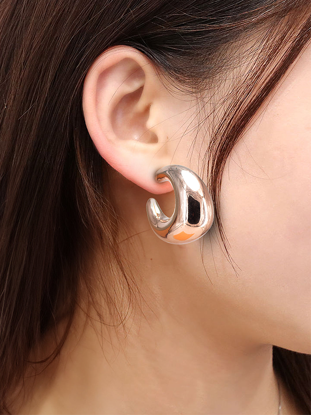 Pack of 12 Silver Plated & Rose Gold Plated Drop, Hoop & Studs Earrings