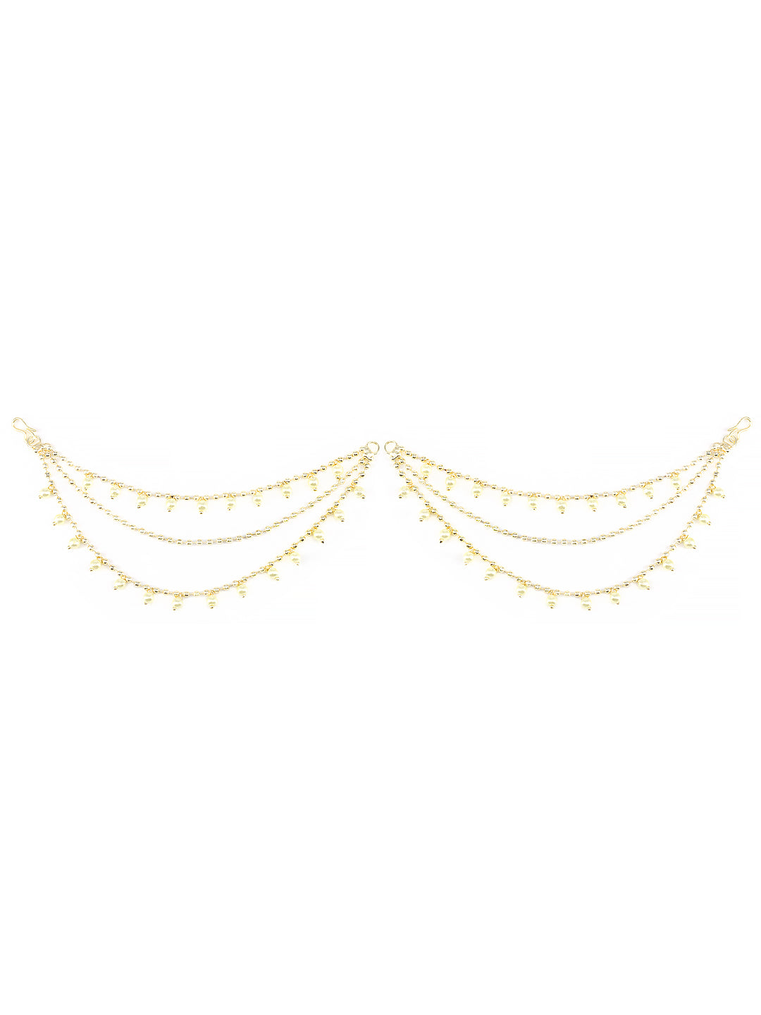 Bahubali Ear Chain 3 Layered