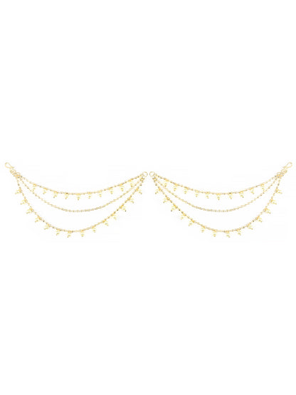 Bahubali Ear Chain 3 Layered