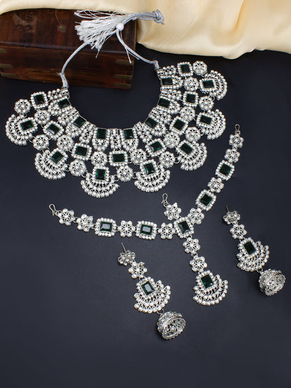 Green CZ Bridal Jewellery Set
