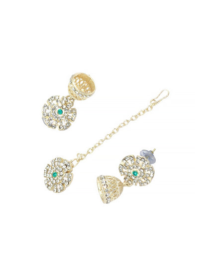 Green Floral Jewellery Set
