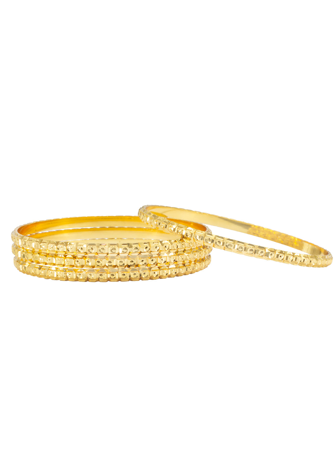 Set of 4 Brass Minimal Bangles
