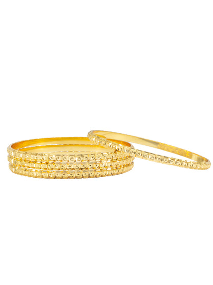 Set of 4 Brass Minimal Bangles