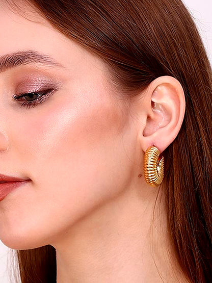 Trendy Half Hoop Earrings