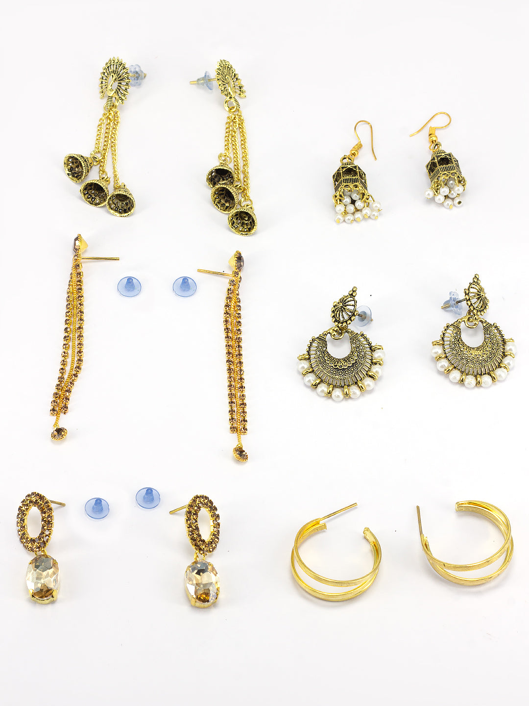 Pack of 6 Traditional Drop Earrings