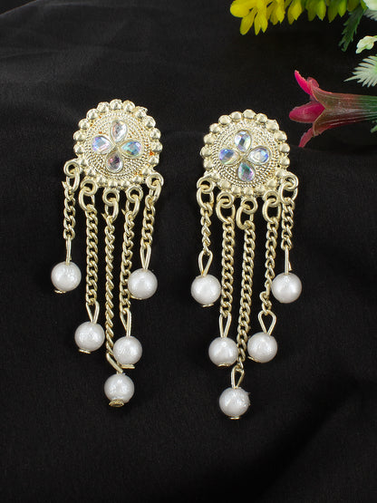 Floral Beads Drop Earrings