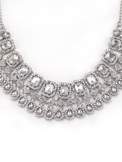 Crystal Jewellery Set With Maang Tika