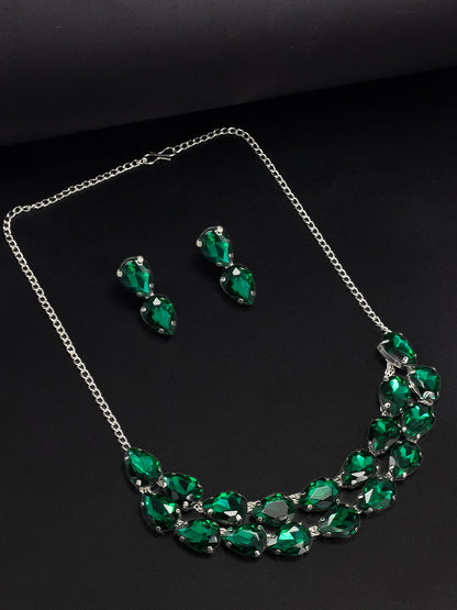 Green Double Layered Jewellery Set