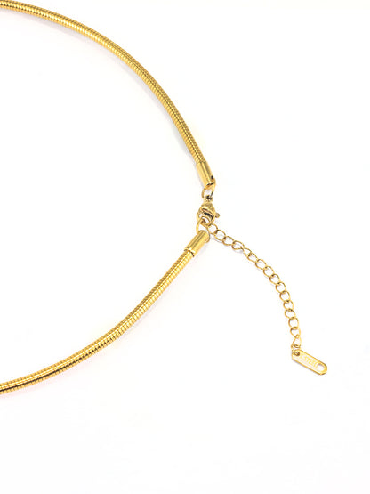 Anti Tarnish Trendy Stainless Steel Heart Hasli Choker Necklace