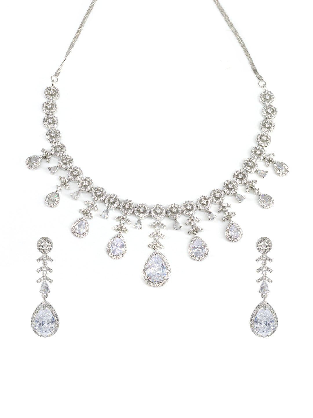 AD Premium Floral Party Jewellery Set