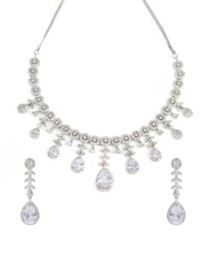 AD Premium Floral Party Jewellery Set