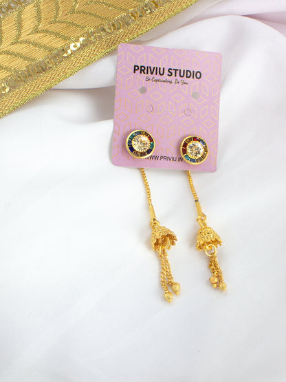 Multicolor Sui Dhaga Drop Earrings