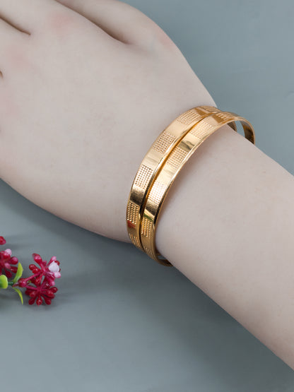Set Of 2 Kada Style Adjustable Bangles