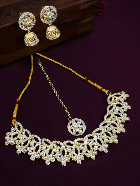 Floral CZ Jewellery Set
