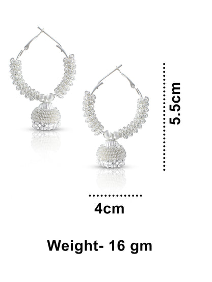 Mesh Hoop Jhumka Earrings