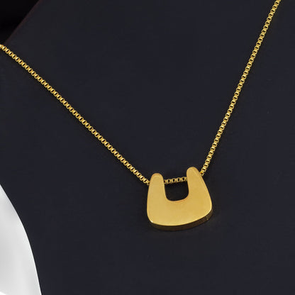 Anti Tarnish Horseshoe Chain Necklace | Trendy Gold-Plated Stainless-Steel Chain Necklace