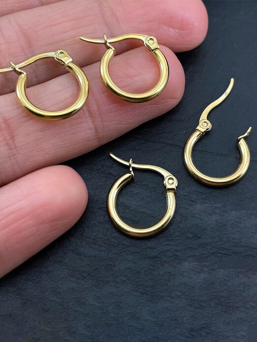 Pack of 4 Multicolor Small Hoop Earrings
