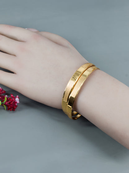 Set Of 2 Kada Style Adjustable Bangles