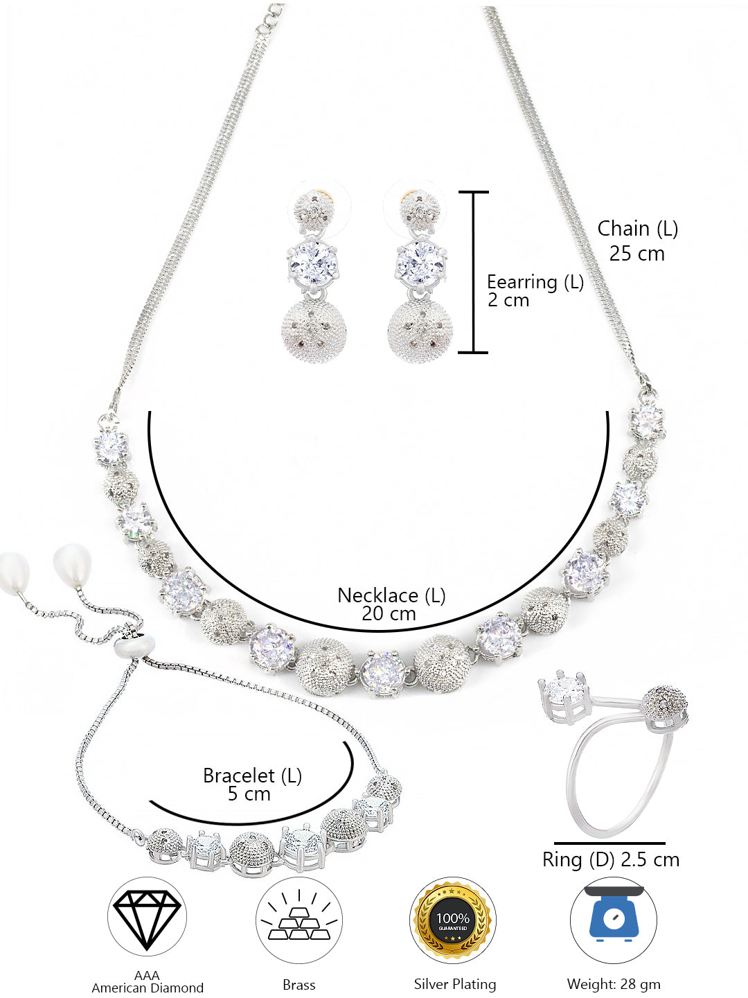 AD-Studded Jewellery Set