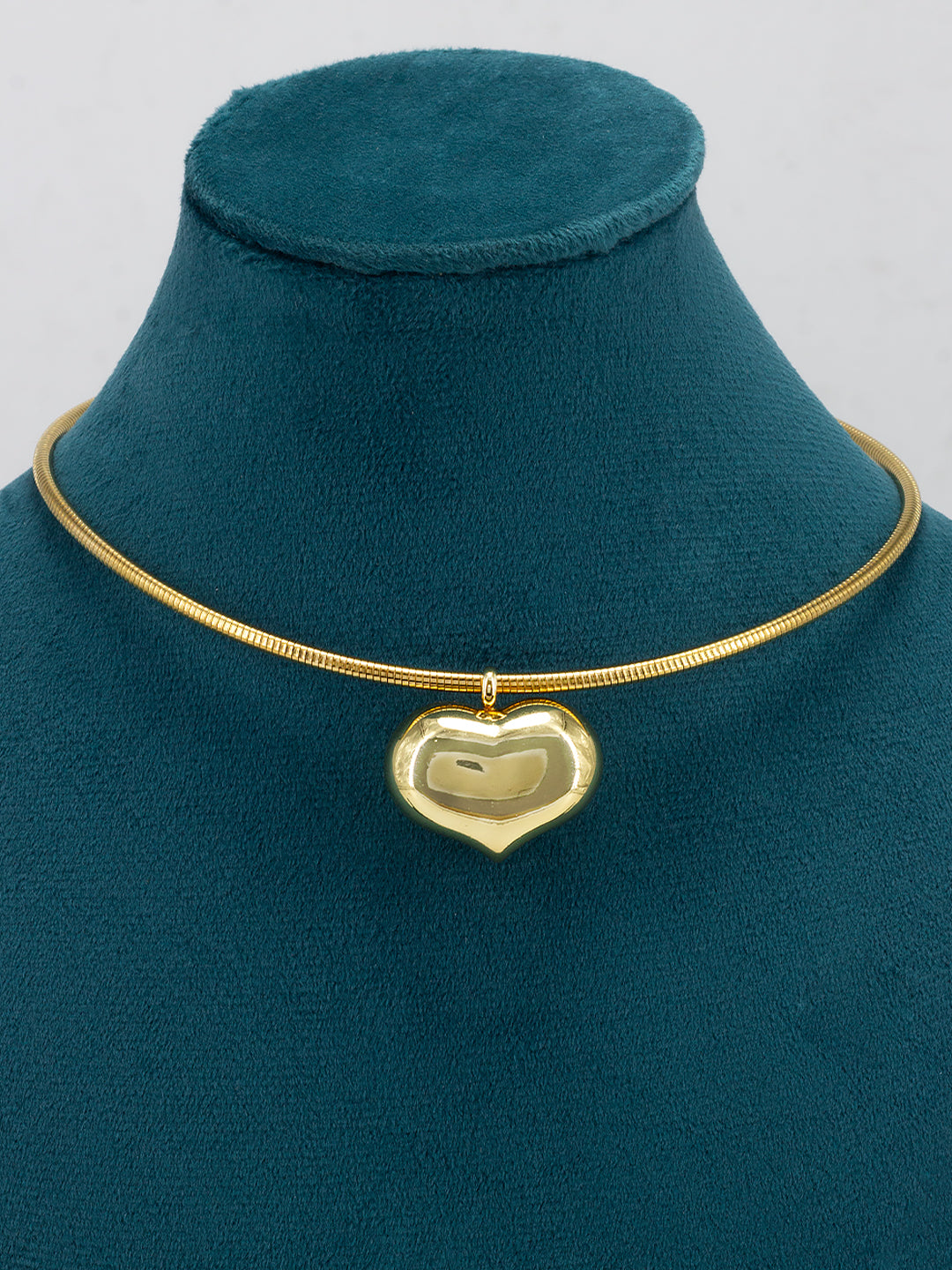 Stainless Steel Heart Hasli Choker Necklace