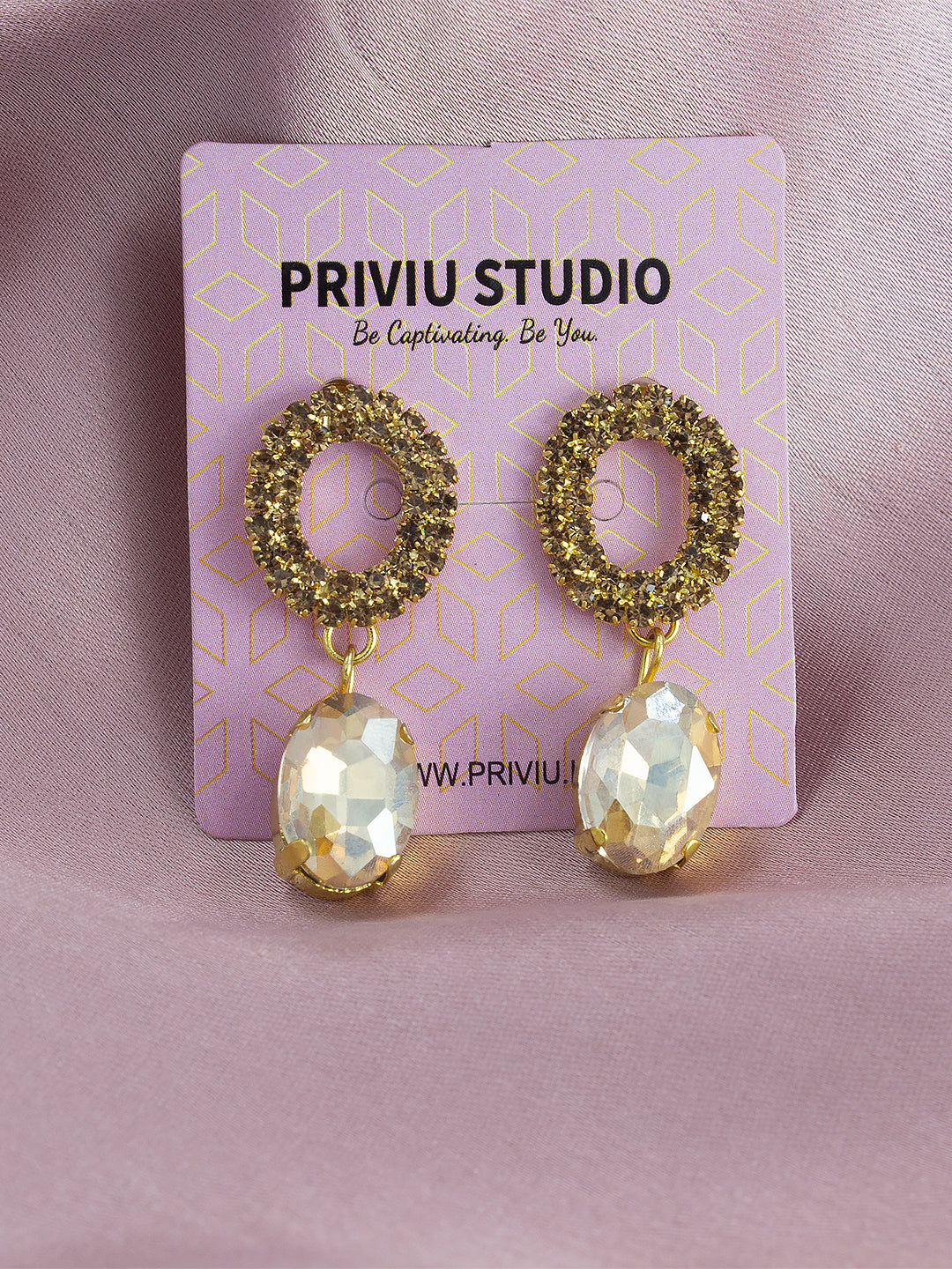 Pack of 4 Multicolor Rhinestone & Crystal Drop Earrings