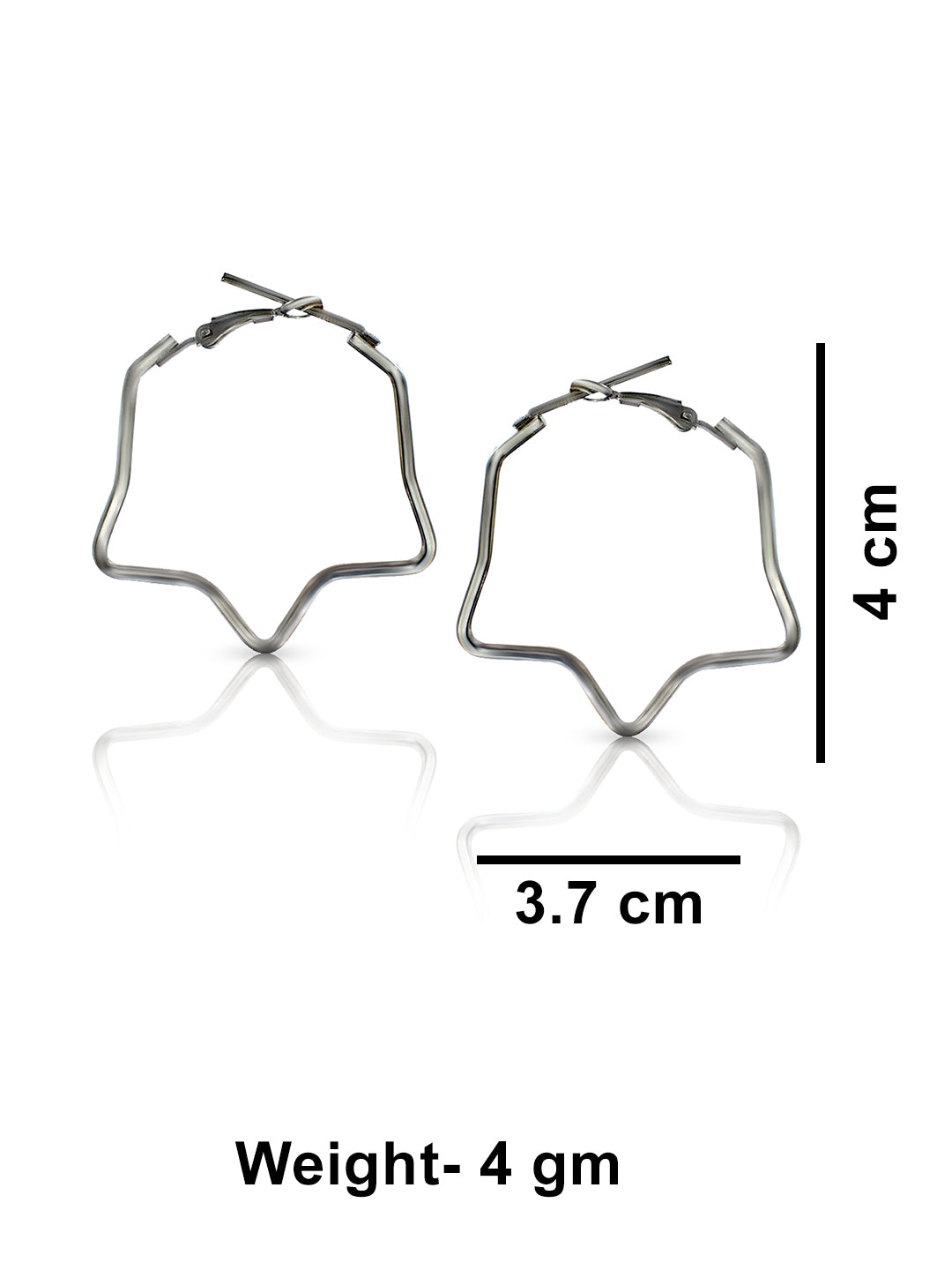 Black Star Hoop Earrings