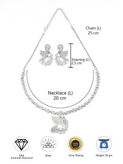 AD Bird Designer Sleek Jewellery Set with Earrings