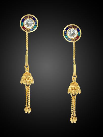 Multicolor Sui Dhaga Drop Earrings