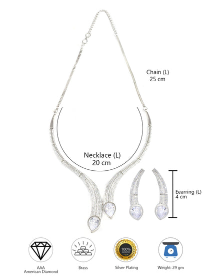 AD-Studded Serpent Jewellery Set