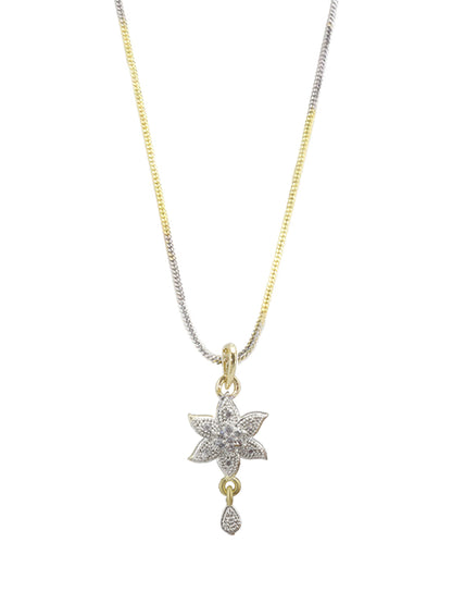 Floral AD Pendant Set With Adjustable Finger Ring & Bracelet