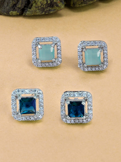 Pack of 2 AD Stud Earrings