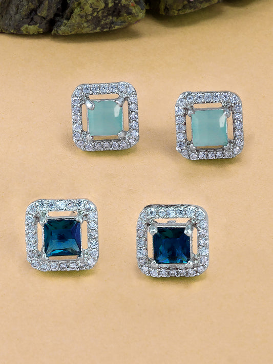 Pack of 2 AD Stud Earrings