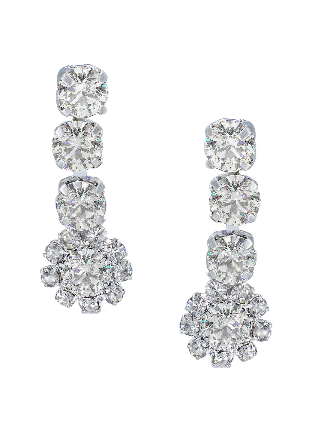 Floral CZ Stones Jewellery Set