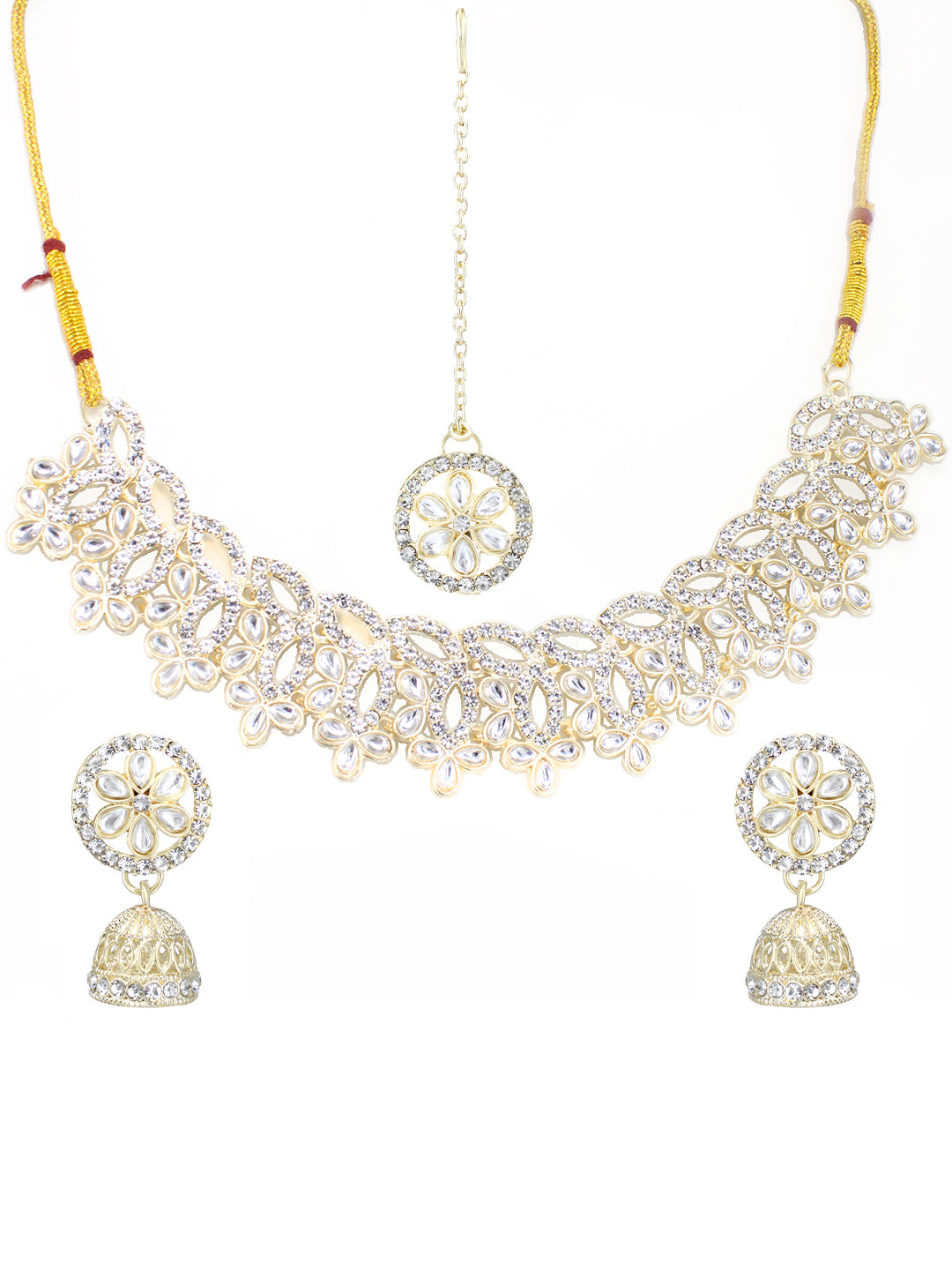 Floral CZ Jewellery Set