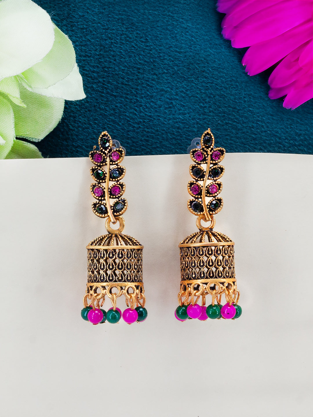 Pack of Eight Jhumki & Drop Earrings