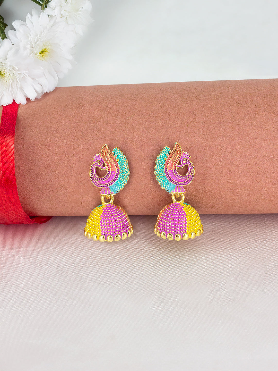 Pack of Eight Jhumki & Drop Earrings