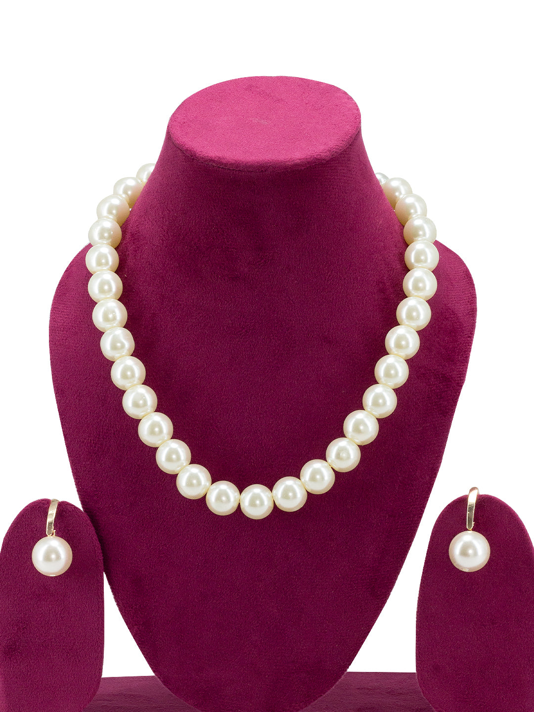 Pearl Beaded Moti Mala Trendy Necklace With Earrings
