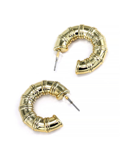 Chunky Half Hoop Earrings