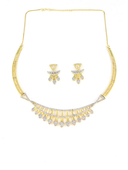 Gold Plated Designer AD Choker Jewellery Set
