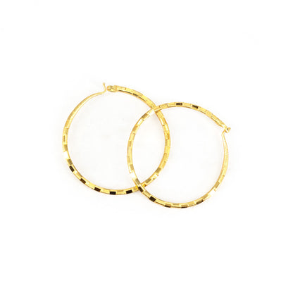 Gold Plated Classic Hoop Earrings for Women