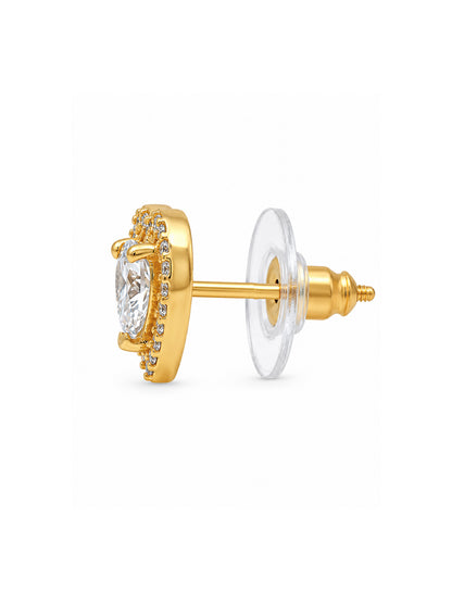 Gold Plated AD Stud Earrings for Women