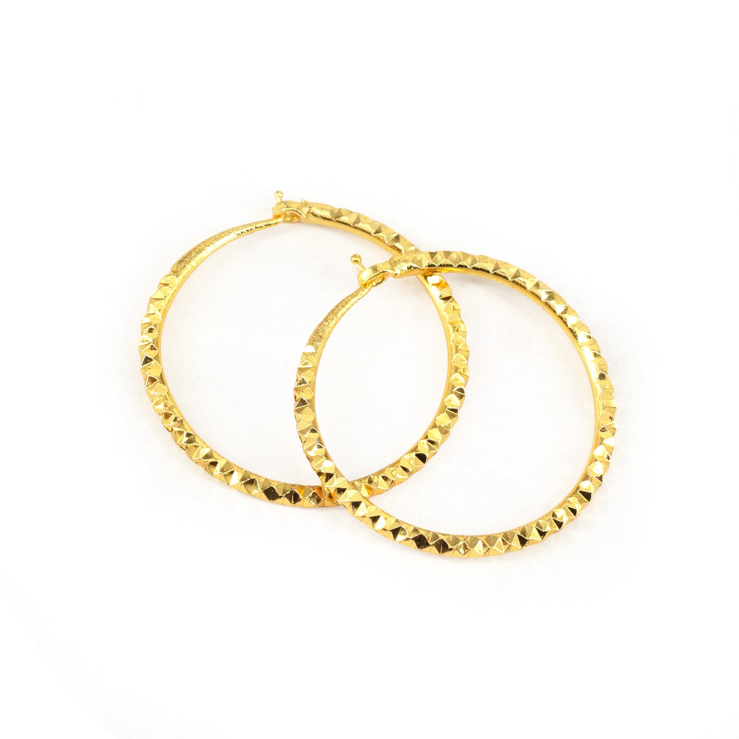 Gold Plated Classic Hoop Earrings for Women