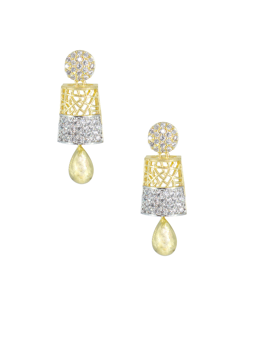 Gold Plated AD Cocktail Jewellery Set For Women