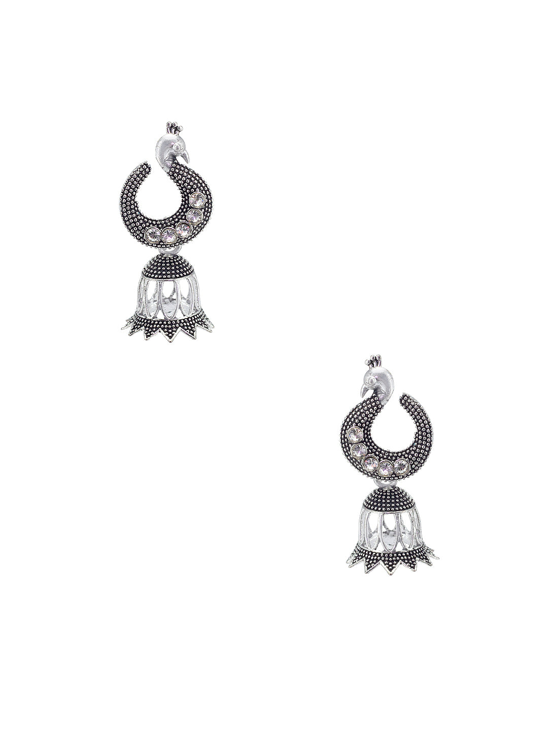 Peacock Jhumki Earrings
